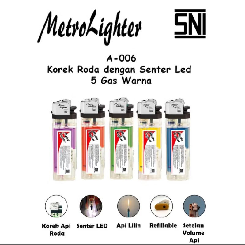 mancis roda senter metro lighter