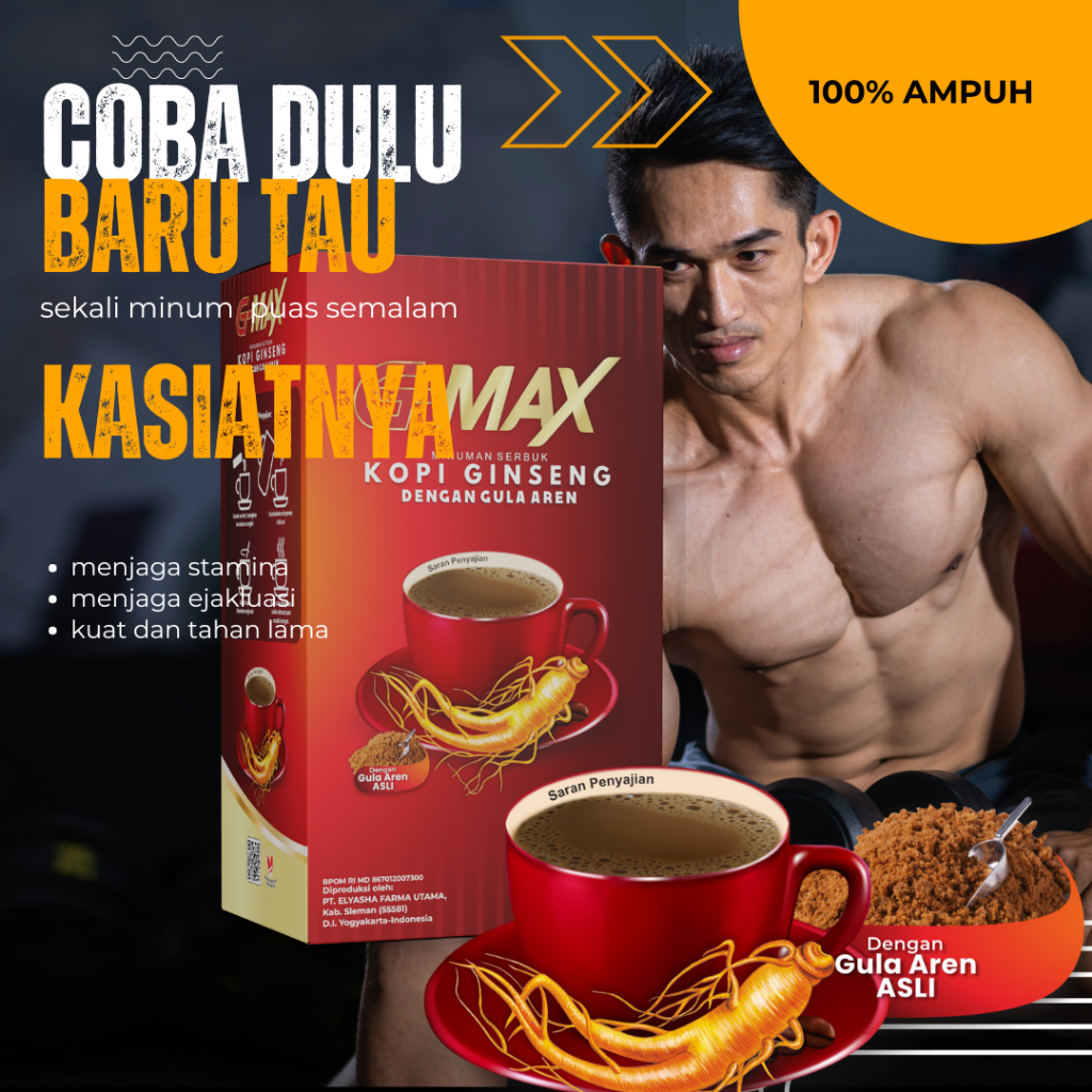 

G Max Kopi Ginseng 1 Box 10 sachet kopi stamina pria tahan lama