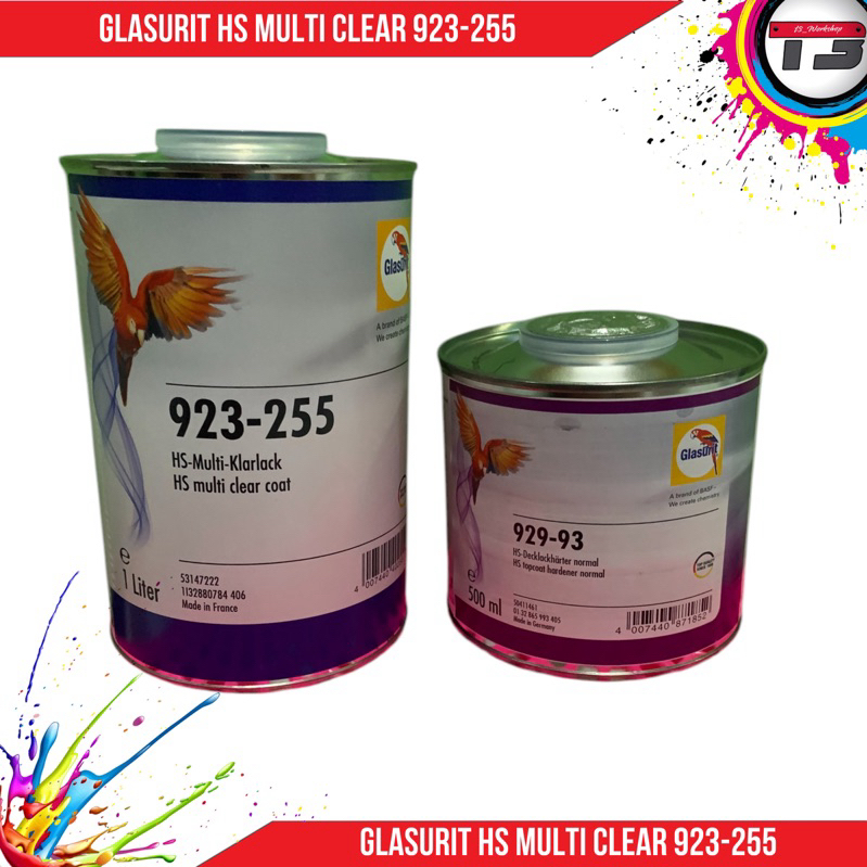 clear Coat Glasurit HS 923-255 + Hardener 2:1