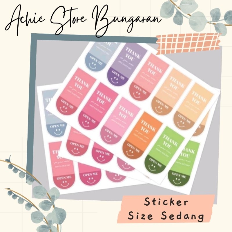 

20 pcs ~ Sticker Label (B) / Sticker Size Sedang / Sticker Open Me / Stiker Terima Kasih / Sticker Toples Lebaran / Sticker Label Lucu / Stiker Ramadhan / Sticker Thank You / Sticker Segel Box Kue / Sticker Kotak Hadiah