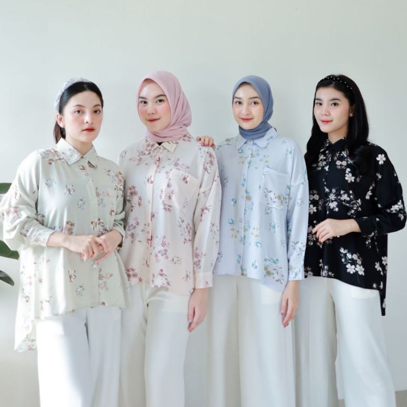 ZAIN ISME SYERA BASIC Trend hijabers terbaru kuliah cewek atasan blouse pakaian muslim kerja kantor 