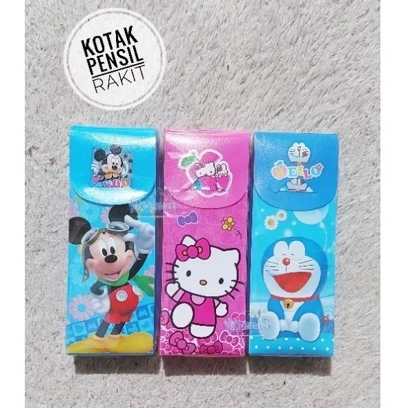 

(isi 12pcs) Kotak Pensil Rakitan Kemas Plastik / Souvenir UlangTahun