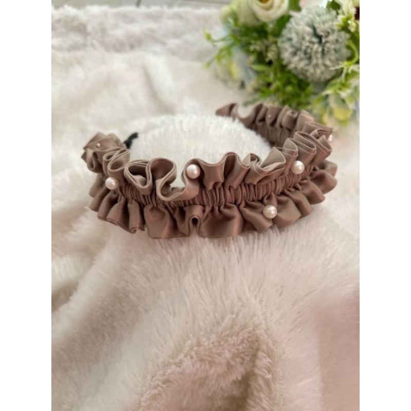 BANDANA RUFFLE / BANDO NAGITA SLAVINA / BANDO KOREA SATIN/ BANDANA SCRUNCHIE