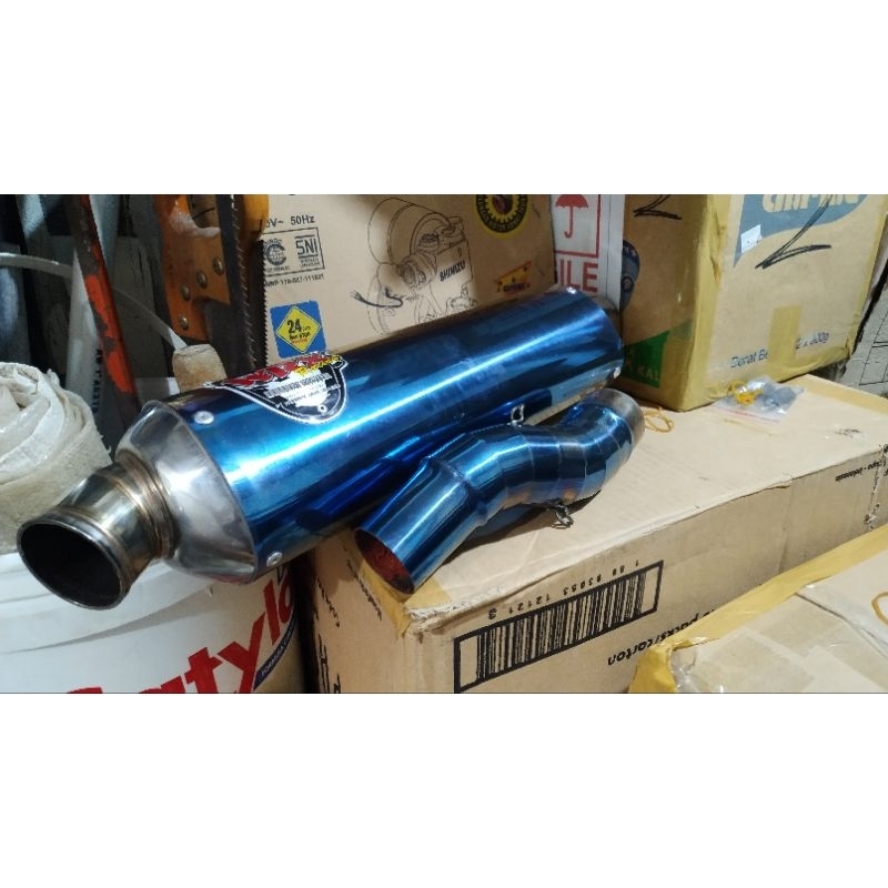 slip on villan blue inlet 50-51 cbr250rr