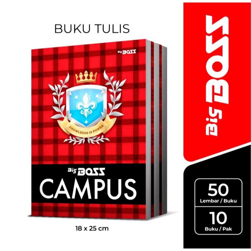 

Buku Tulis BIG BOSS CAMPUS isi 50 Lembar | Anak Sekolah | Belajar | Mencatat Tugas sekolah | Harga per 2 pcs/biji