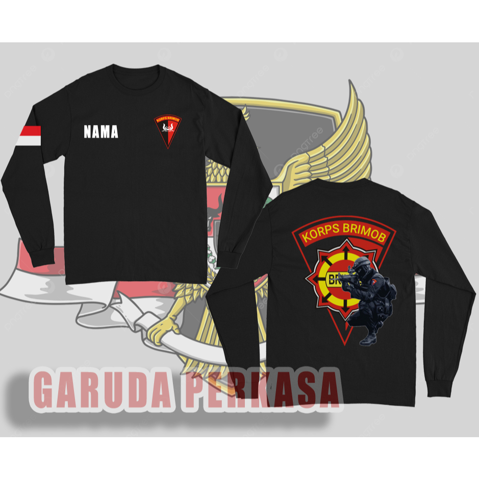 GARUDA PERKASA - KAOS PRIA LENGAN PANJANG KORPS BRIMOB BAJU INSTANSI