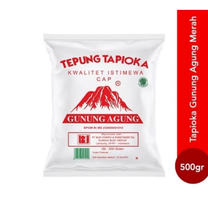 

TEPUNG TAPIOKA CAP GUNUNG AGUNG 500GR (ISI 1 PCS)