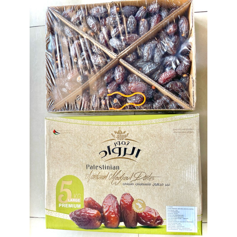 

KURMA AL ROWAD MEDJOUL(NATURAL MEDJOUL DATES) PELESTINIAN 5kg