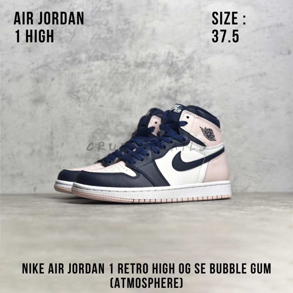 READY STOCK SIZE 37.5 - Nike Air Jordan 1 Retro High OG SE Bubble Gum (Atmosphere) BNIB ORIGINAL MAT