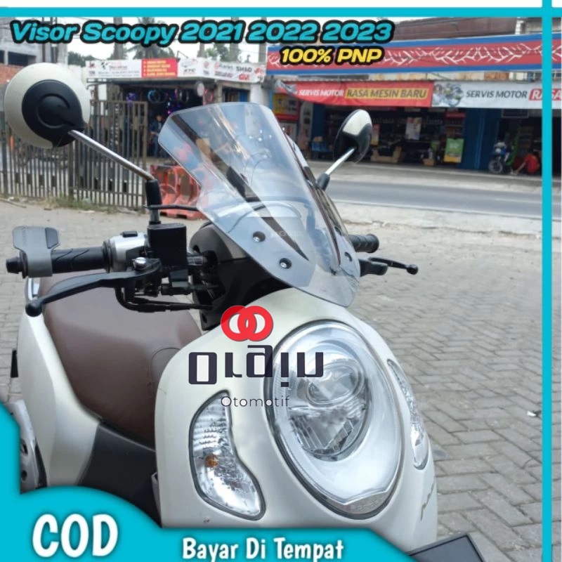 Visor Tameng Depan Scoopy New Windshield Scoopy 2021 2022 2023 Nemo Smoke Clear visor scoopy 2025