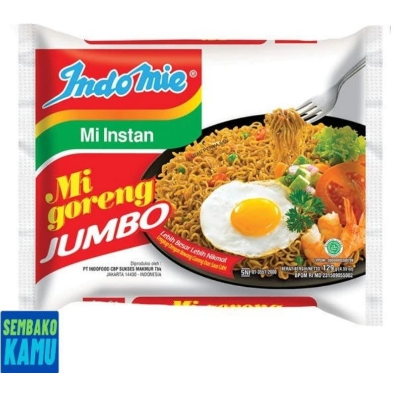 

Indomie Mie Jumbo Goreng Special 126 Gr