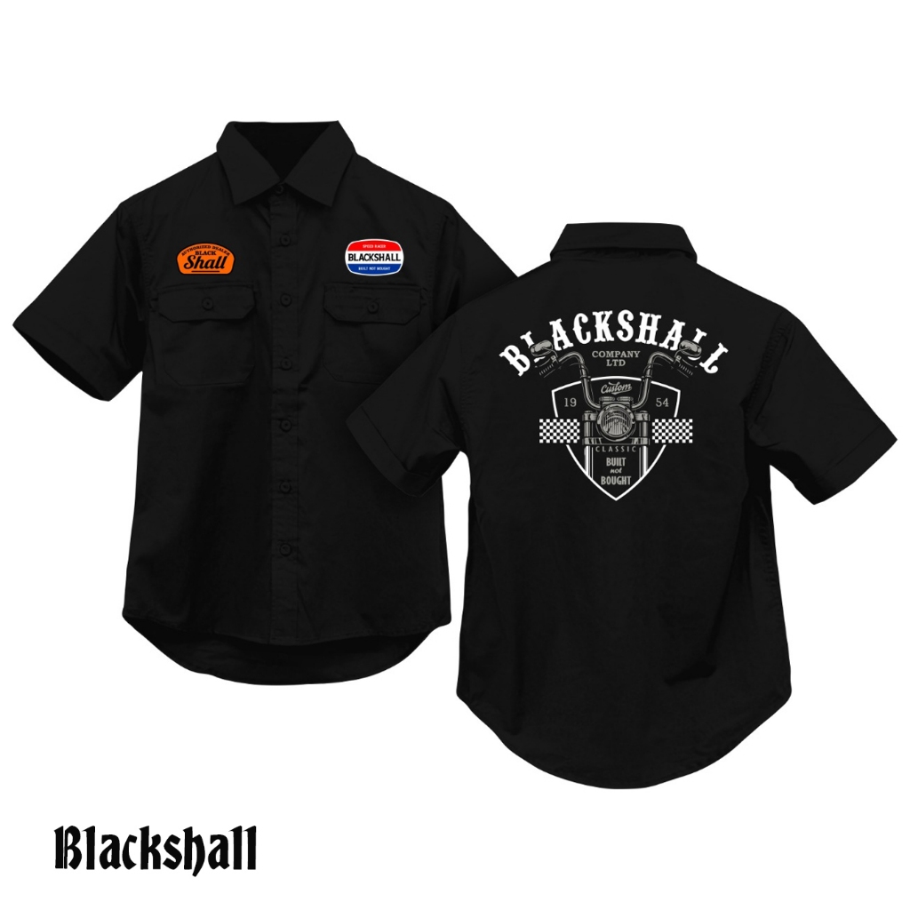 Workshirt Kemeja Classic Pria / Kemeja Motor Blackhall