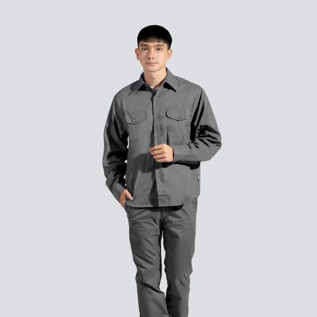 Mcvois Kemeja Baby Canvas Grey
