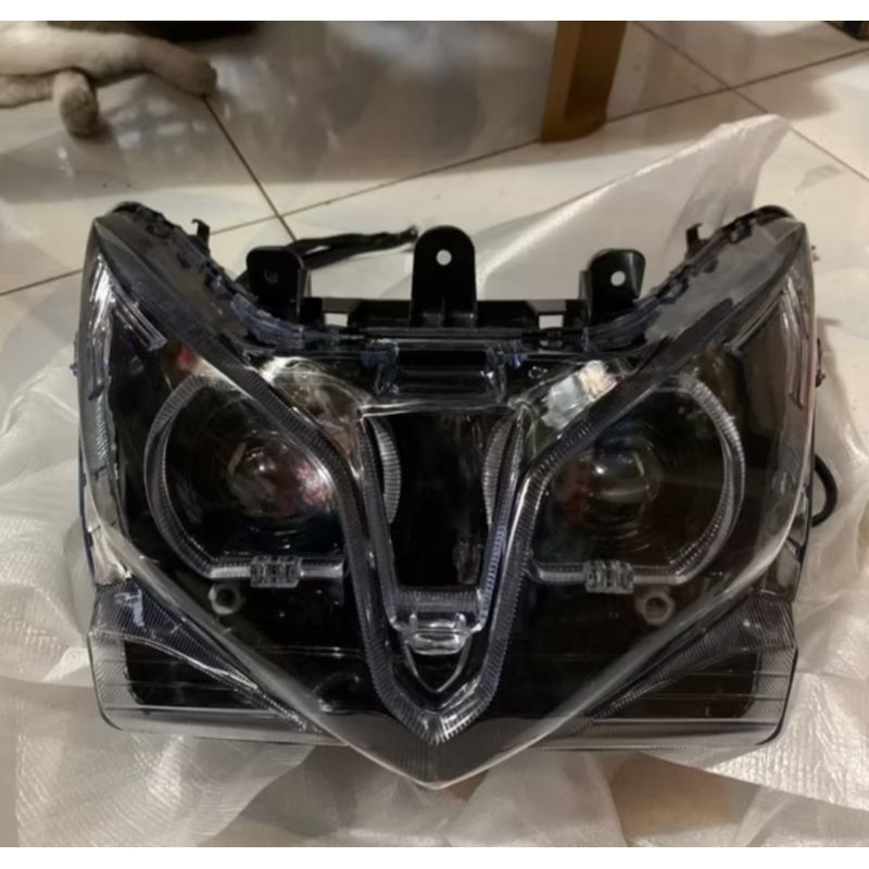 kedok Reflektor Lampu Depan Vario 125 KZR Old Plus Biled Ala Ala 4.5 Inchi