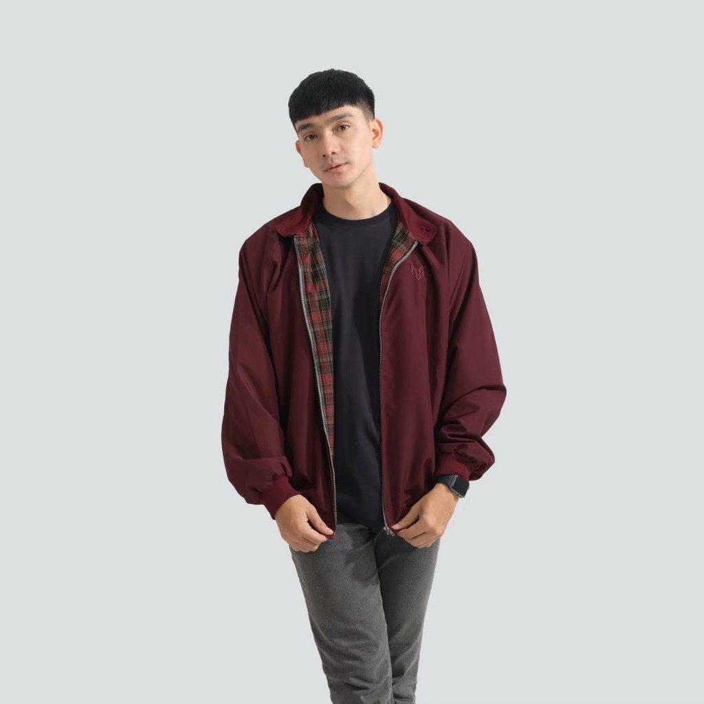 Mcvois Jaket Harrington Maroon