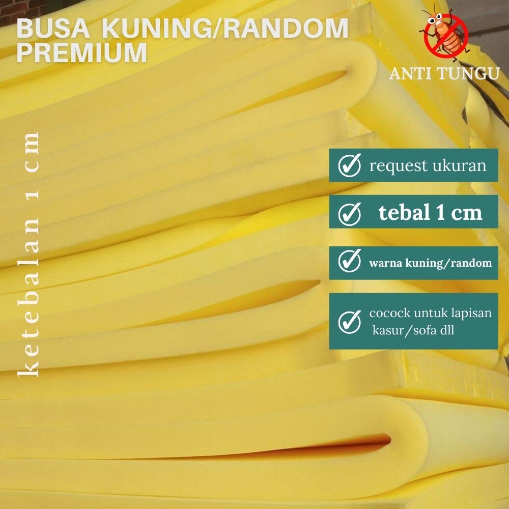 Busa jok lembaran 200x160 Tebal 1 Cm Lapisan Dudukan Kursi Sofa alas surpet kasur lantai density 16 