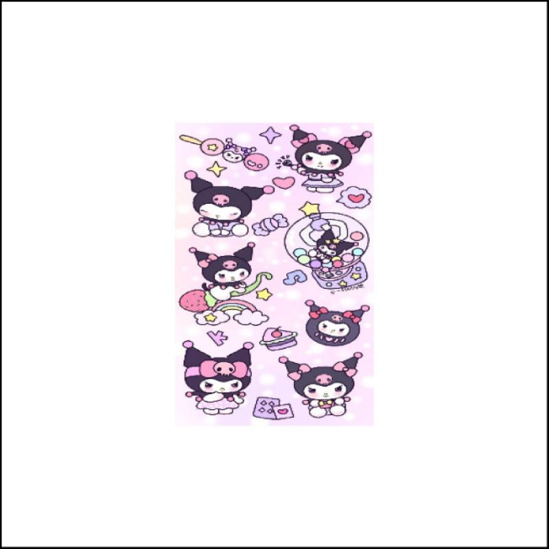 

HANG TAG KUROMI KIDS ANIMATED isi 100 pcs label baju KIDS KIDZ WLBEE