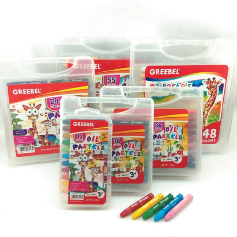 

GREEBEL OIL PASTEL CRAYON SET 12 24 36 55 KRAYON WARNA