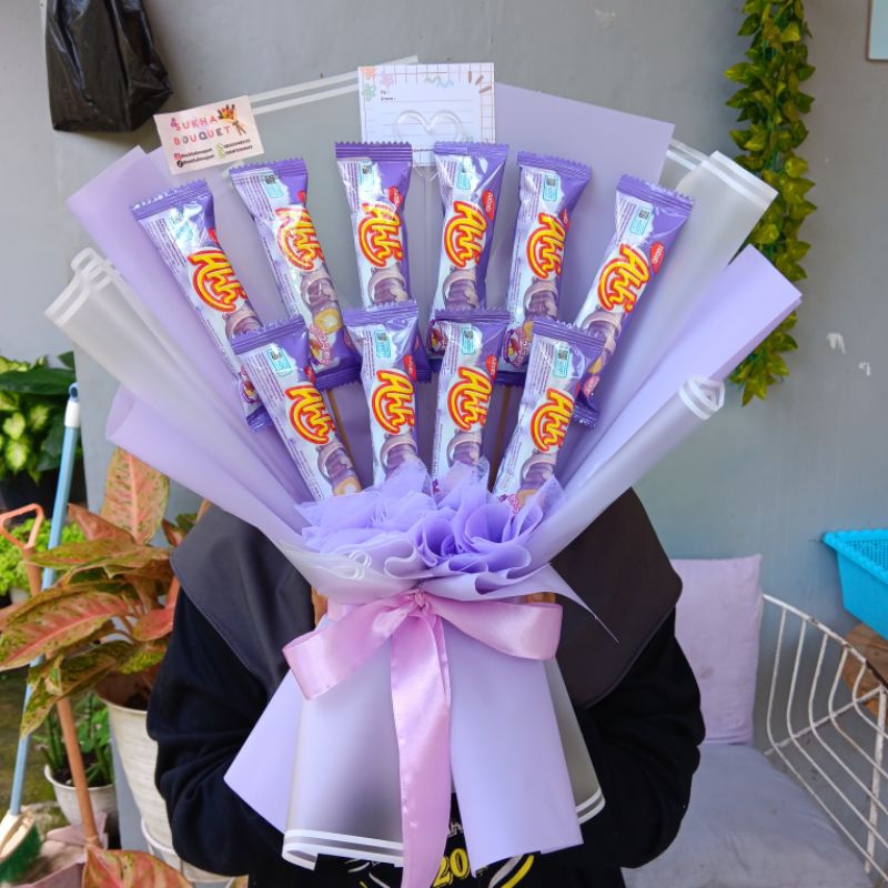 

NOB Ready Buket Snack Murah Jumbo / Bucket Jajanan Hadiah Wisuda Hampers Bouquet Makanan Bingkisan