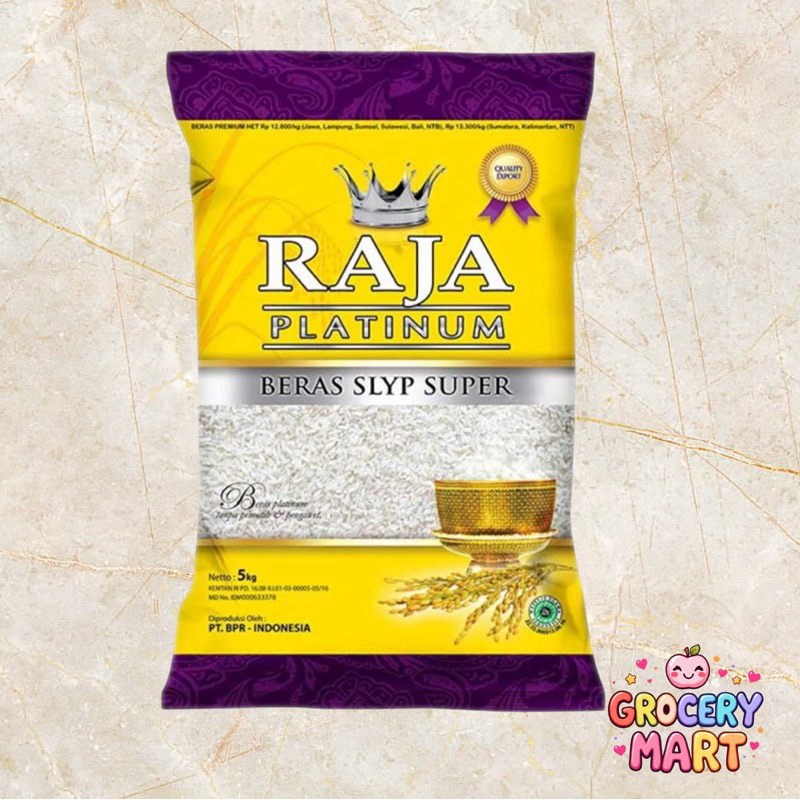 

BERAS RAJA PLATINUM 5KG ORI PREMIUM KUALITAS ⭐️⭐️⭐️⭐️⭐️