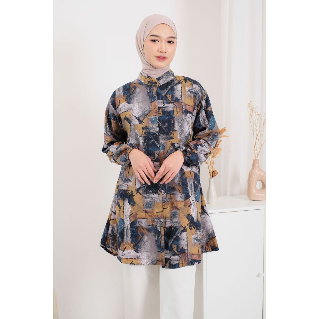 Tunic Zahra Tunic Wanita Tunic Kondangan Baju Muslim Wanita