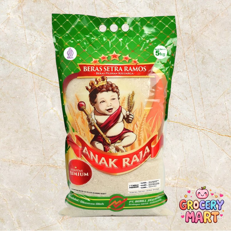 

BERAS ANAK RAJA SETRA RAMOS 5KG ORI PREMIUM KUALITAS ⭐️⭐️⭐️⭐️⭐️