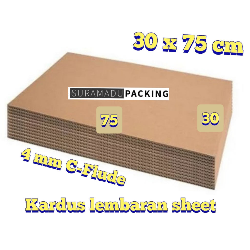 

KARDUS SHEET 30x75 cm / 75x30 cm Kardus Lembaran Polos / Kardus Karton lembaran polos / Karton lembaran corrugated