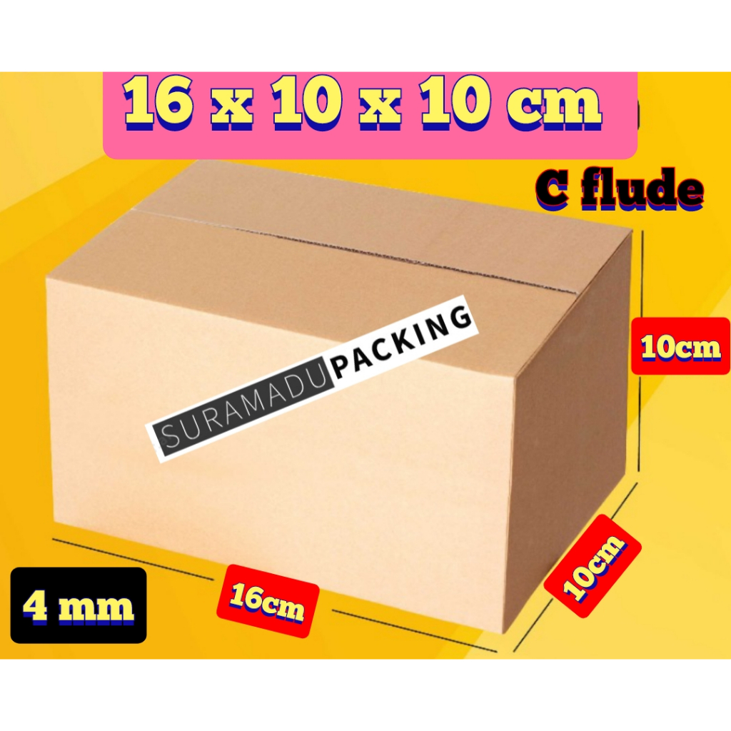 

Kardus box karton packing 16x10x10 cm Packing Polos dan Tebal 4mm C FLUDE