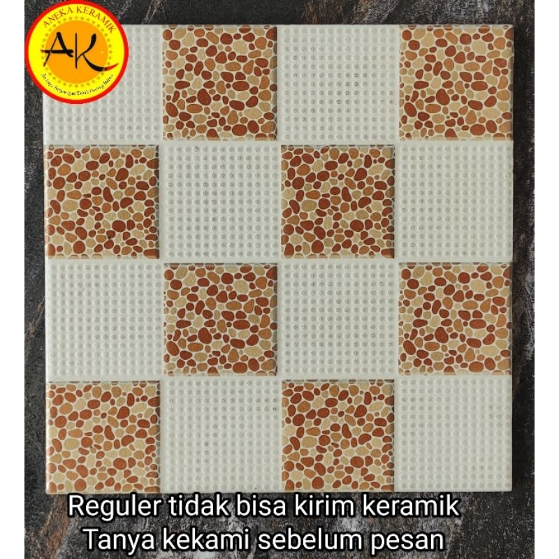 Keramik Lantai Kamar Mandi 25x25 Timbul Kasar Victoria Beige