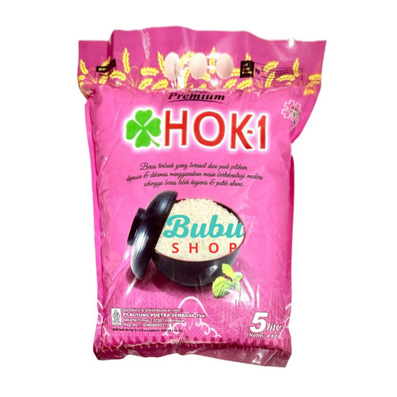 

beras premium topi koki 5 kg dan Hoki 5 kg