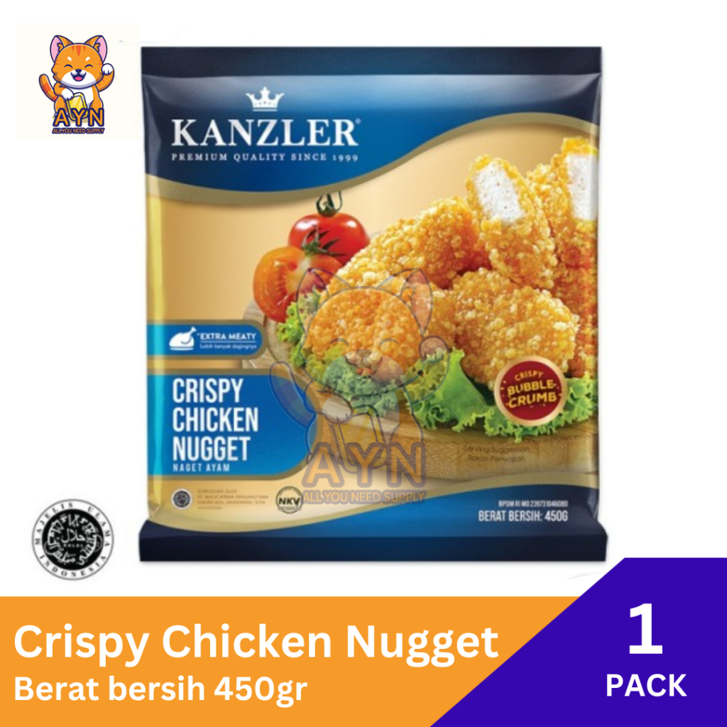 

Nugget Kanzler Crispy Nugget Original / Stick / Spicy [ 1 pack isi 450 gr ]
