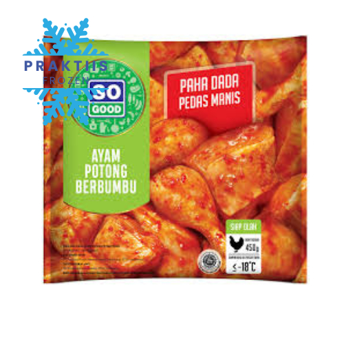 

SO GOOD AYAM POTONG PAHA DAN DADA BUMBU PEDAS MANIS 450GR/DAGING AYAM