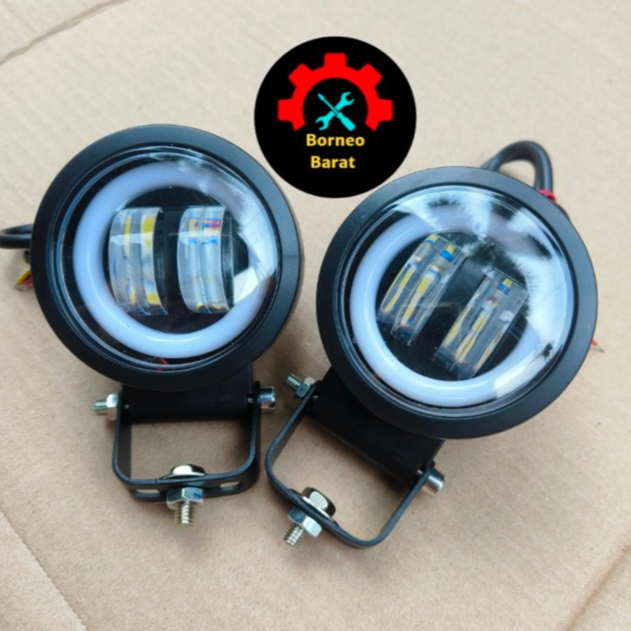 Lampu Tembak Sorot LED 4D Mata Lensa CWL 2 Model Bulat 20Watt AE 12-80Volt Universal Motor Mobil