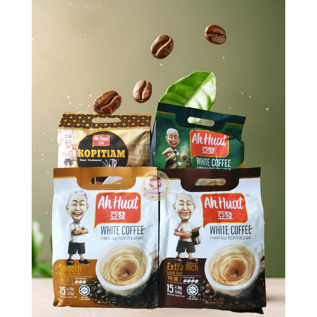 

.Kopi Import | Ah Huat white coffee hazelnut extra rich smooth kopi malaysia ( ds bgr )