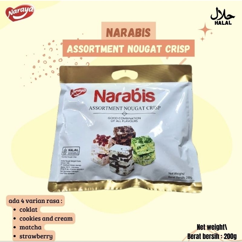 

narabis assortment nougat crisp