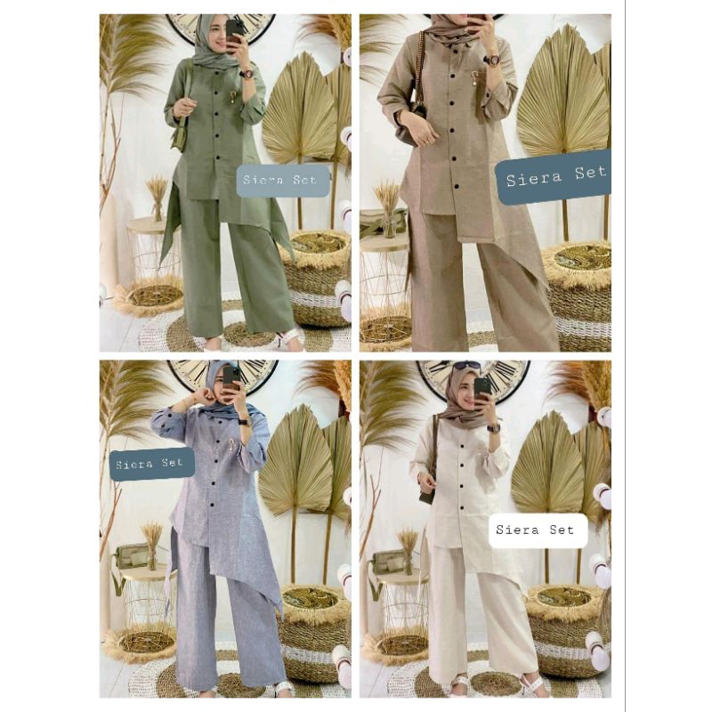 Stelan Celana Tunik Kekinian | Siera Long Tunik Wanita Mewah kekinian