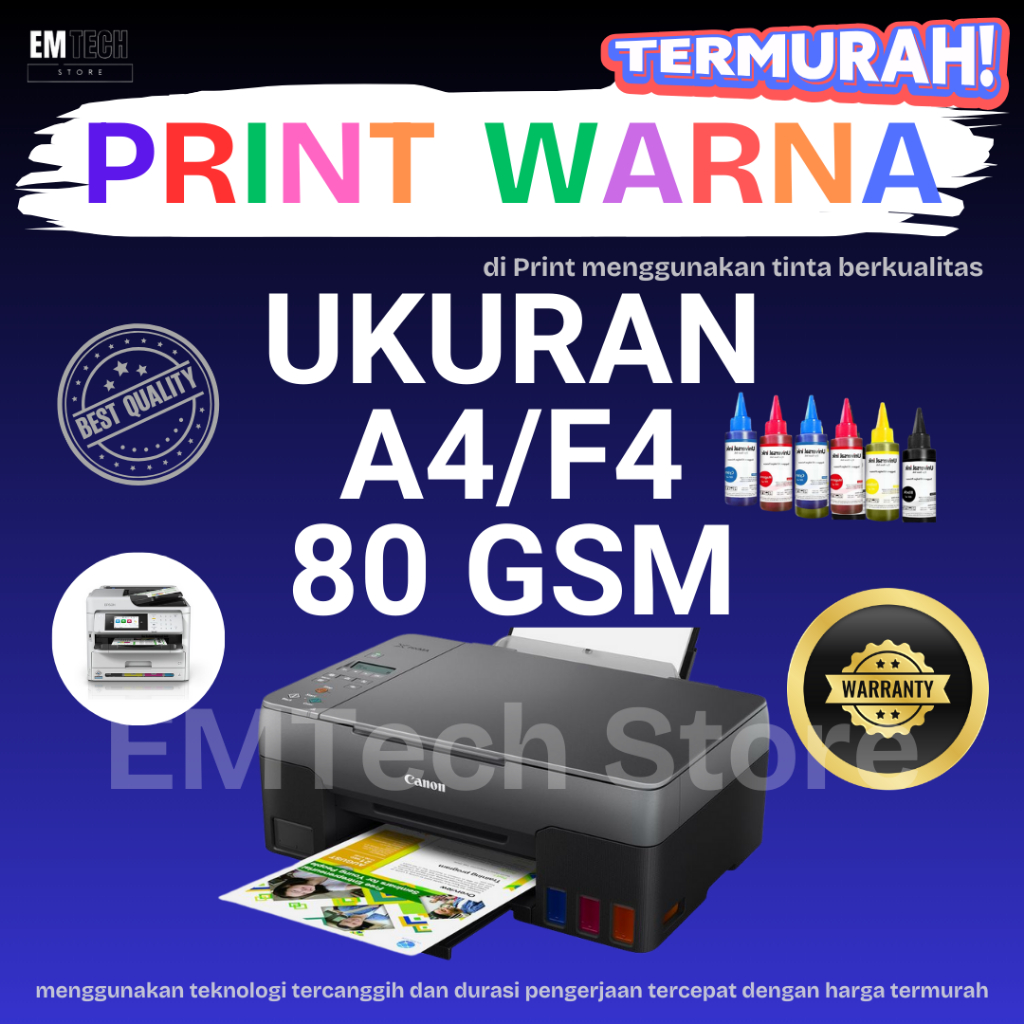 

PRINT A4/F4 / Cetak Kertas A4/F4 , buku, makalah, skripsi, tugas, soal A4 BW/COLOR