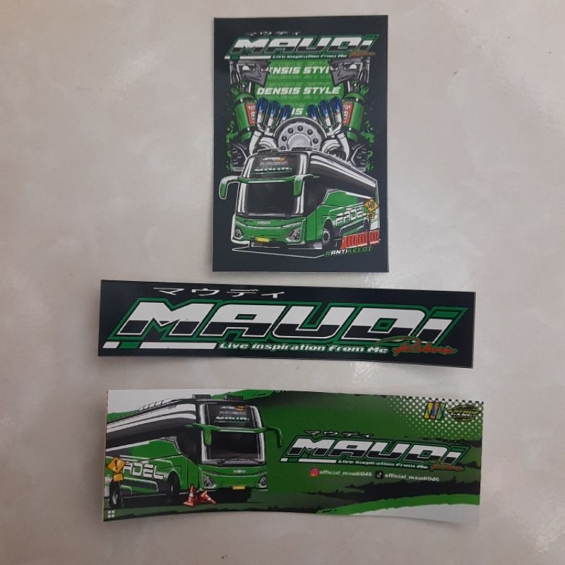

3pcs Sticker Bus Stiker Bis Maudi Asli
