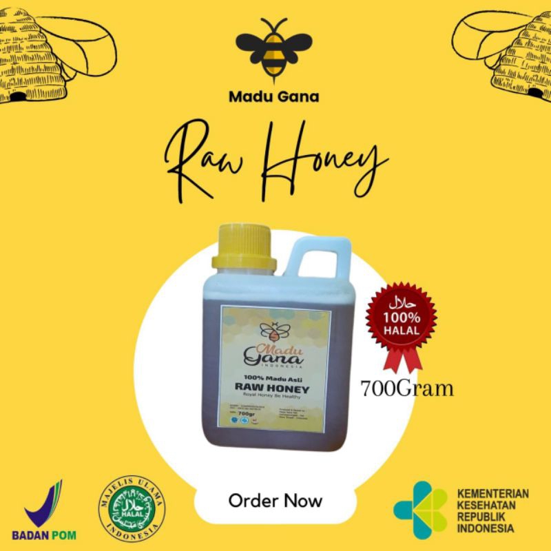 

Madu Gana Asli Raw Honey 700gram