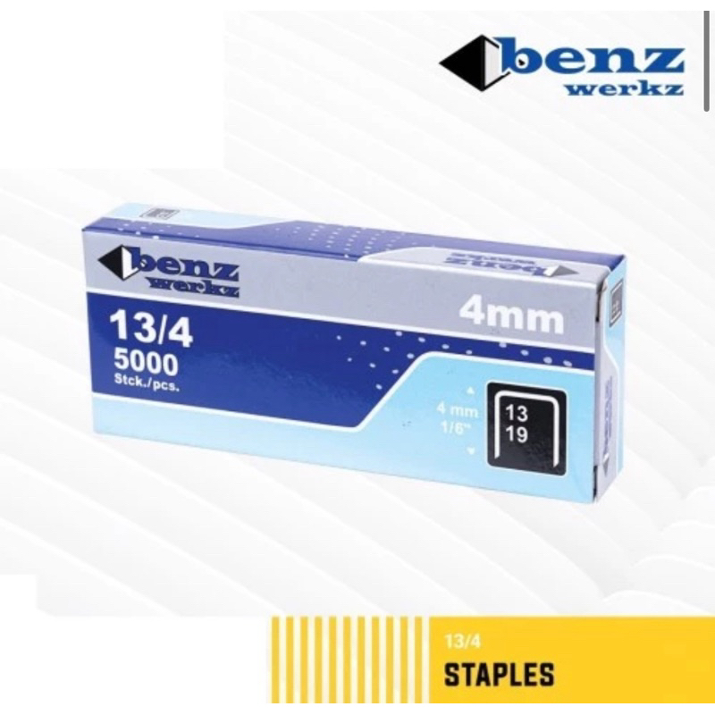 

Isi Staples 4mm BENZ - Mata Staples 13/4 - Isi Tembakan Gun Tacker 4mm