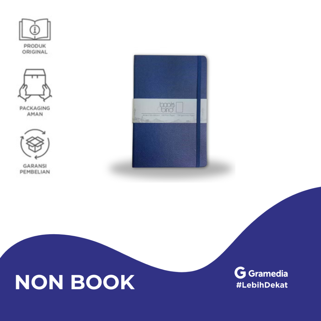 

Books&Bind Nb Simple Hc A5-Slim Navy - Gramedia Jember
