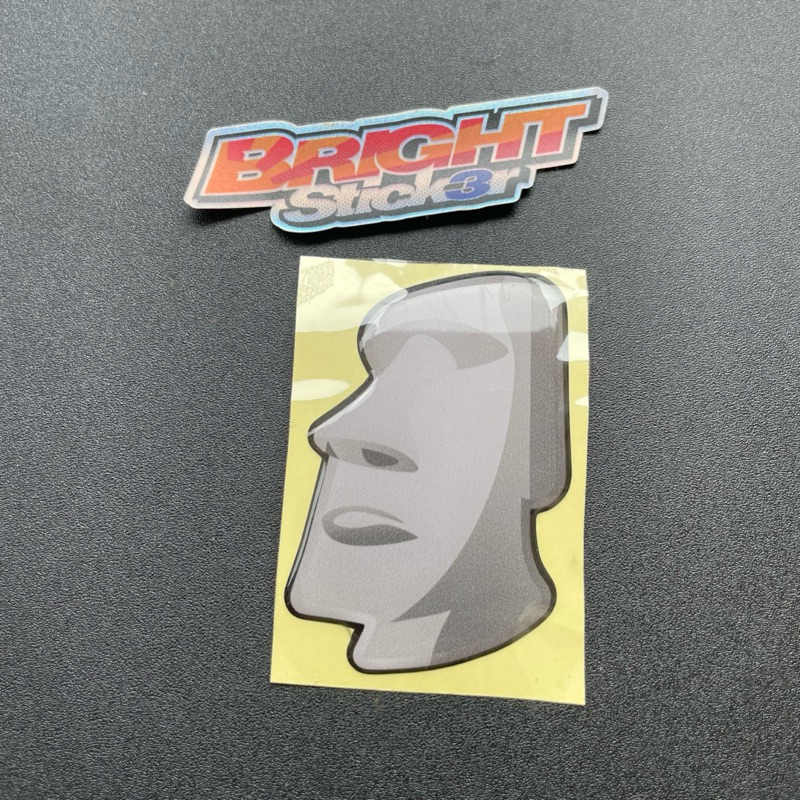 Sticker Stiker Emblem Emot Batu Emoji Batu Timbul