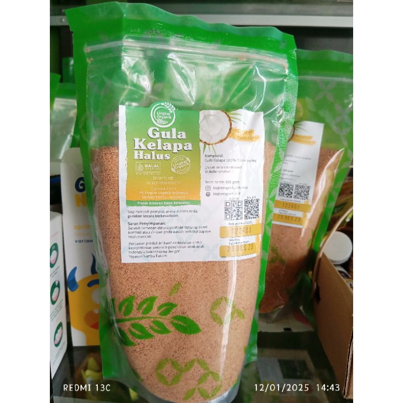 

500gr Gula Kelapa Halus Organik | Lingkar Organik Banjarmasin