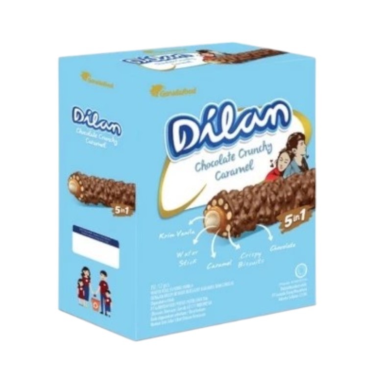 

DILAN WAFER CRUNCHY CHOCO CARAMEL / 1 BOX ISI 12 PCS / 24 gr