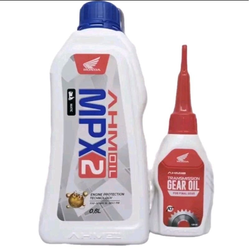 1SET OLI AHM MATIC 0.8L + OLI GARDAN AHM OLI MOTOR MATIC TOP MESIN