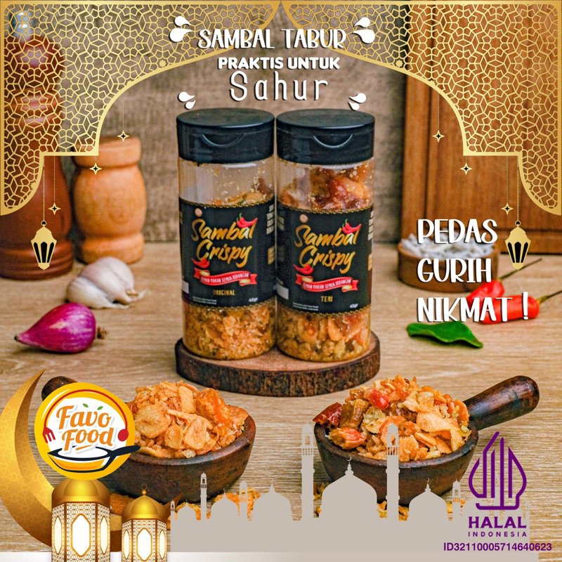 

Sambal Crispy Favo Food Pedas Gurih Nikmat 45gr