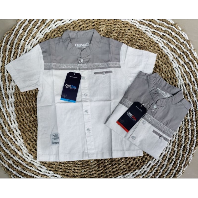 CRESSIDA ANAK BAJU KOKO ORIGINAL KATUN POLOS BORDIR