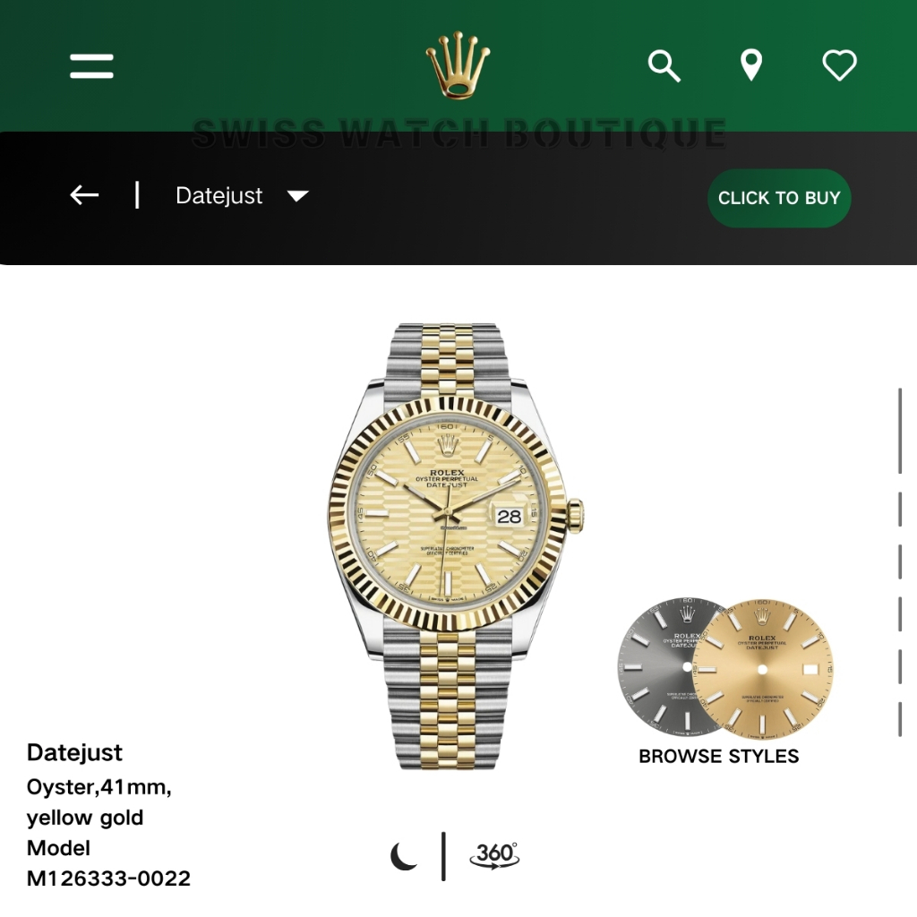 【✅Garansi 5 Tahun】Original Jam tangan Rolex M126333-0022  18CT Yellow Gold Teflon is Bisnismaterial 