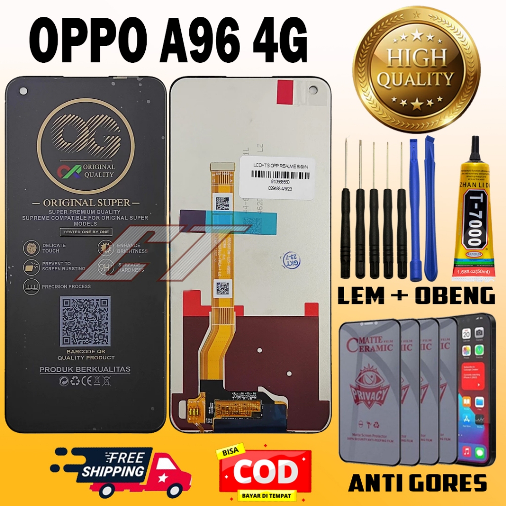 LCD TOUCHSCREEN OPPO A96 4G LAYAR SENTUH ORIGINAL ORI ALL MEREK FULLSETk