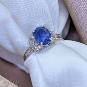 CINCIN BERLIAN EROPA & BLUE SAFIR SRILANKA CINCIN EMAS
